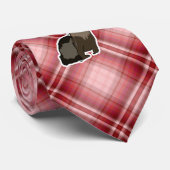 Cravate Furet rouge de plaid (Roulé)