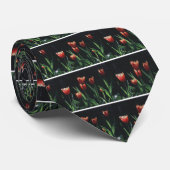 Cravate Fusée rouge de tulipe (Roulé)