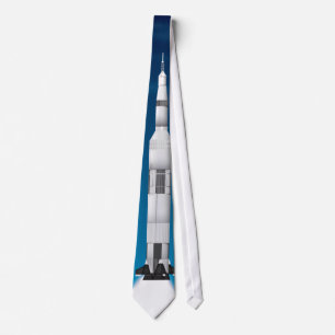 Cravate fusée spatiale Saturn five