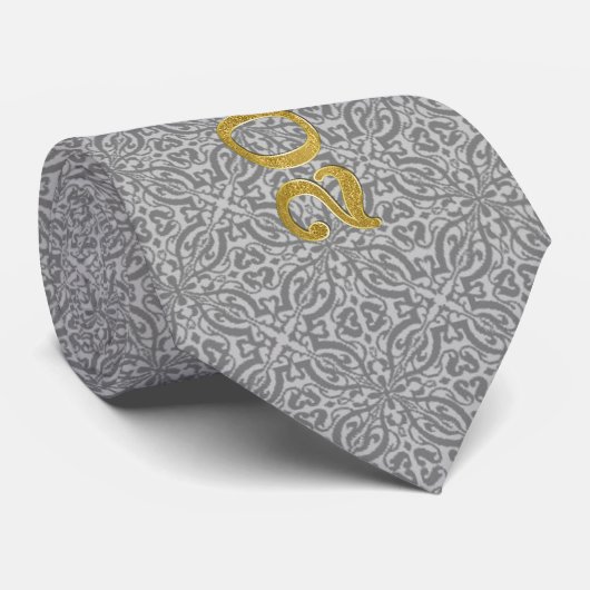 Cravate Future Classe de 2025 Graduate Gold Deep Grey (Roulé)