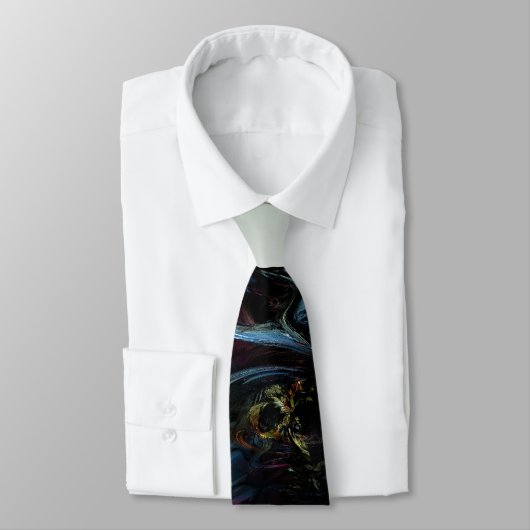 Cravate futuriste 3D Sci fi fractale (Attaché)