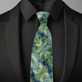 Cravate Fuzzy Greenon Denim  Diagonal Pattern