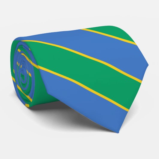 Cravate Gabon Drapeau couleurs élégantes (Roulé)