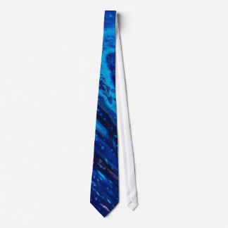 Cravate Galaxie bleue abstraite
