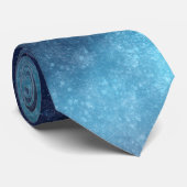 Cravate Galaxie Bleue Étincelle Abstraite (Roulé)
