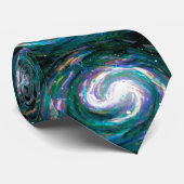 Cravate Galaxie peinte à la main (Roulé)