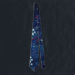 Cravate Galaxie tourbillonnante bleu marine de minuit abst<br><div class="desc">Galaxie tourbillonnante bleu marine de minuit abstraite</div>