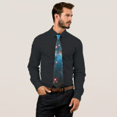 Cravate Galaxy bleu clair
