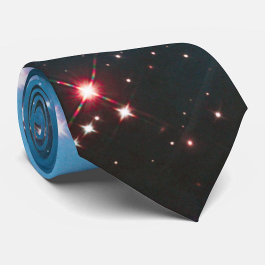 Cravate Galaxy bleu clair (Roulé)