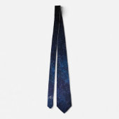 Cravate Galaxy Navy Blue Cérémonie Mariage Monogrammé  (Dos)