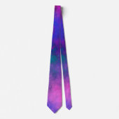 Cravate Galaxy Paint Effet Splatter rose et bleu (Devant)