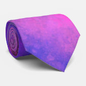 Cravate Galaxy Paint Effet Splatter rose et bleu (Roulé)