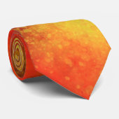 Cravate Galaxy Paint Effet Splatz Jaune Orange Rouge (Roulé)