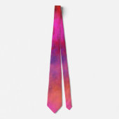 Cravate Galaxy Paint Effet Splatz rose & violet (Devant)