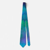 Cravate Galaxy Paint Splatt, effet Bleu vert (Devant)