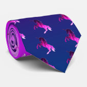 Cravate Galaxy rose belle licorne brillant image (Roulé)