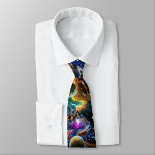 Cravate Galaxy Space Planets Geek