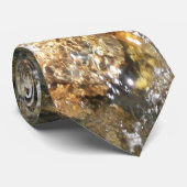 Cravate Galets Brown et gris naturel Abstrait (Roulé)