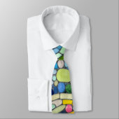 Cravate Galets colorés Art Mosaïque (Attaché)