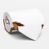 Cravate Galloping Cheval Mustang Brown Aquarelle Peinture (Roulé)