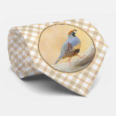 Cravate Gambrel's Quail Painting Original Bird Art (Roulé)