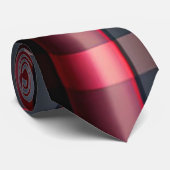 Cravate Gamme Abstraite Red Black Plaid (Roulé)