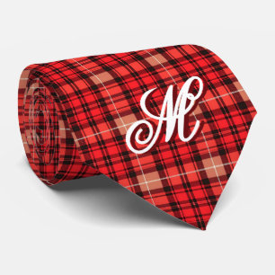 Cravate Gamme Tartan Plaid Traditionnel Rouge tendance