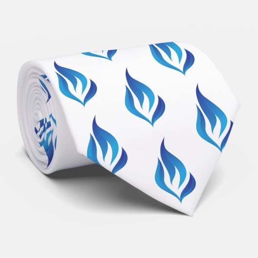 Cravate Garder la flamme bleue allumée (Roulé)