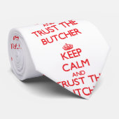 Cravate Gardez le calme et faites confiance au boucher (Roulé)