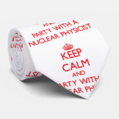 Cravate Gardez le calme et la partie avec un physicien (Roulé)