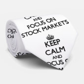 Cravate Gardez le calme et le foyer sur des marchés (Roulé)