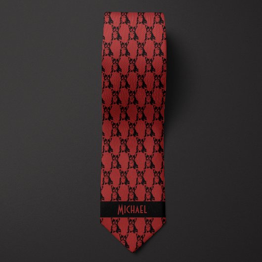 Cravate Garnet Red Bulldog