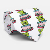 Cravate Gâteau d'anniversaire de 15 ans (Roulé)