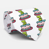 Cravate Gâteau d'anniversaire de 3 ans (Roulé)