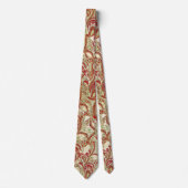 Cravate Gatsby rouge et or Mariage Paisley (Devant)