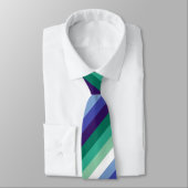 Cravate Gay Men's Pride, Striped Print, LGBTQ FIDE (Attaché)