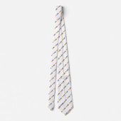 Cravate Gay pride arc-en-ciel en blanc (Dos)