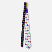 Cravate Gay pride cool Rainbow (Dos)