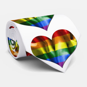 Cravate Gay pride Love Coeur Drapeau