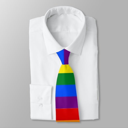 Cravate Gay Pride Rainbow (Attaché)
