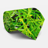 Cravate Gazon vibrant d'un vert émeraude (Roulé)
