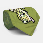 Cravate Gecko léopard de dessin animé (Roulé)