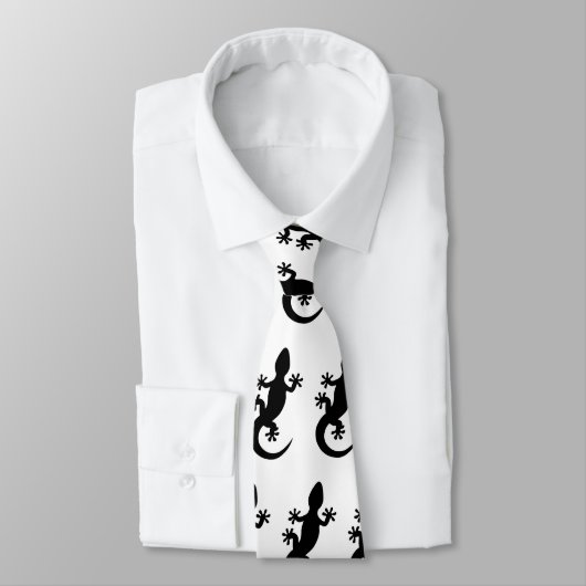 Cravate Gecko noir (Attaché)