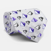 Cravate Geek de géométrie mathématique Motif pyramide (Roulé)