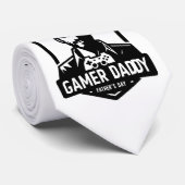 Cravate Geek gamer papa Fête des pères heureuse | (Roulé)