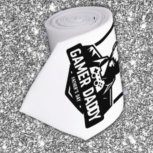 Cravate Geek gamer papa Fête des pères heureuse  