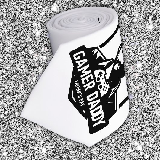 Cravate Geek gamer papa Fête des pères heureuse |