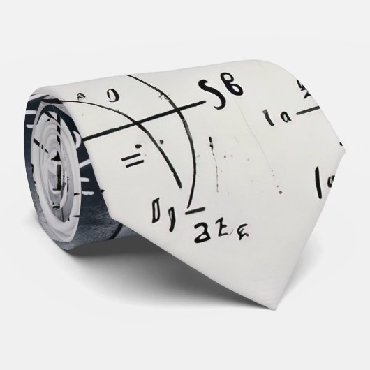Cravate Geek Nerd équations mathématiques Enseignant mathé (Roulé)