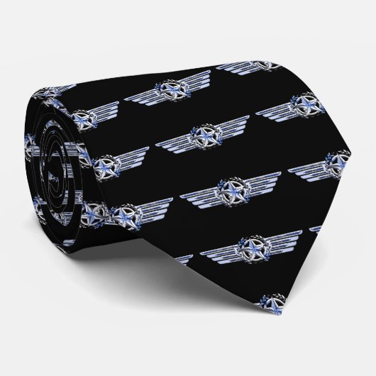 Cravate General Private Air Pilot Chrome Comme les ailes (Roulé)