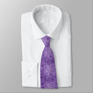 Cravate géniale de Paisley d'abrégé sur pourpre